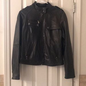 Banana Republic Dark Leather Jacket